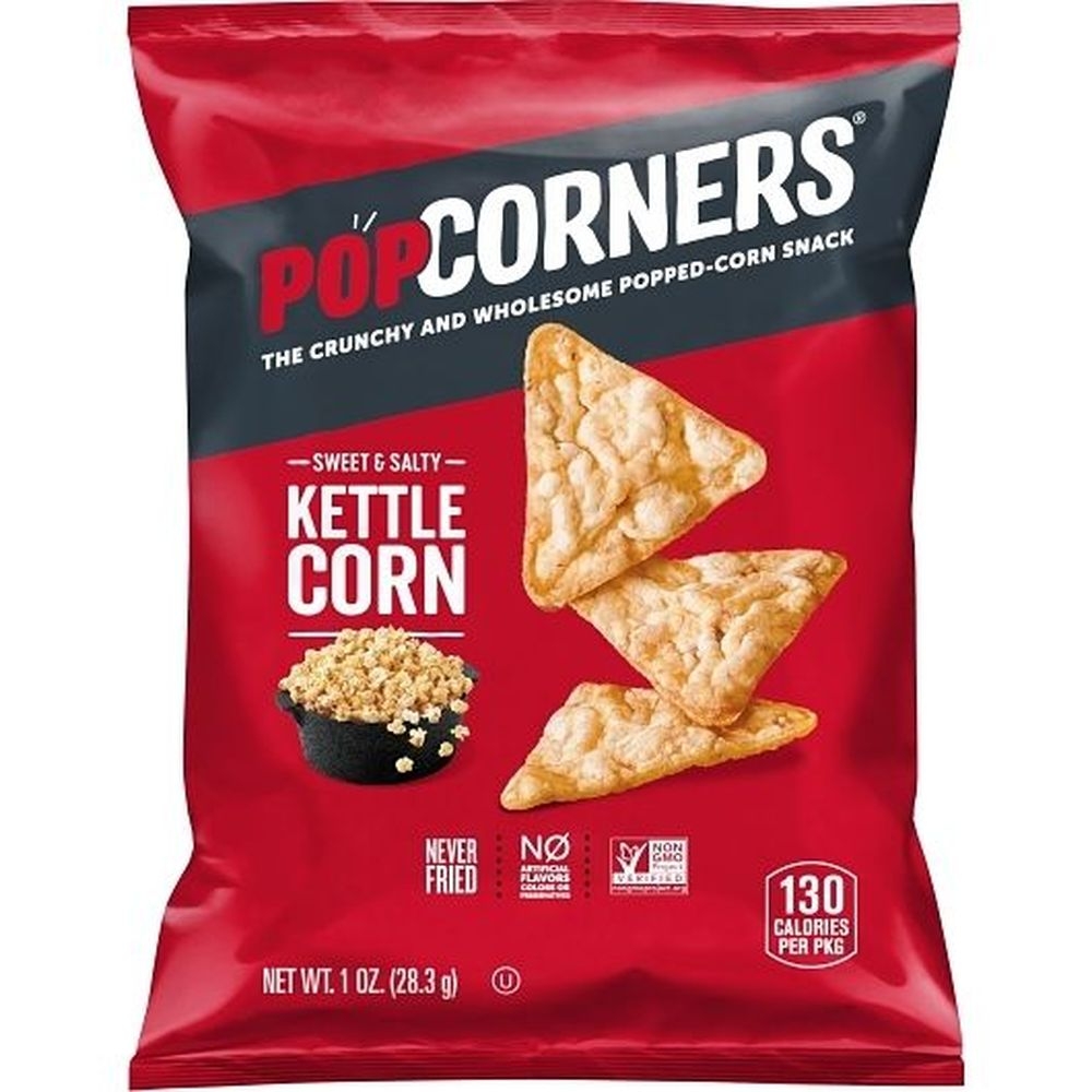 Popcorners Sweet and Salt Kettle Corn Popped Corn Snack, 1 Ounce -- 64 per case