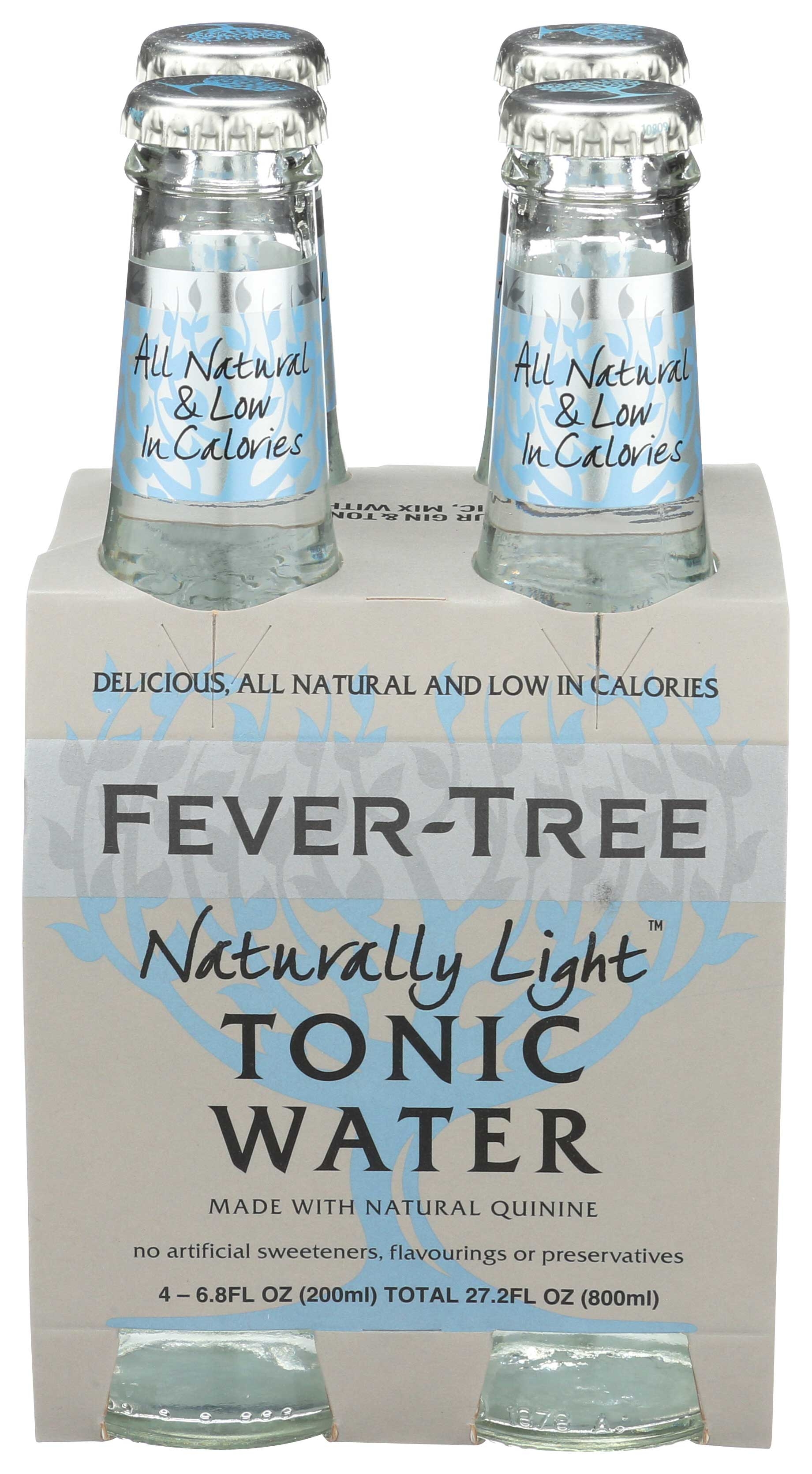 Fever Tree Naturally Light Tonic Water, 6.8 Fluid Ounce - 4 per pack -- 6 packs per case.