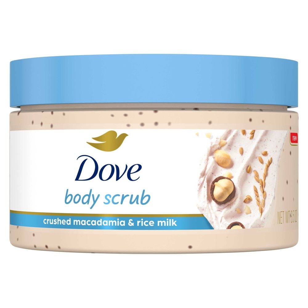 Dove Crushed Macadamia and Rice Milk Body Scrub, 3.5 Ounce -- 12 per case