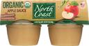 North Coast Organic Apple Sauce, 4 count per pack -- 12 per case