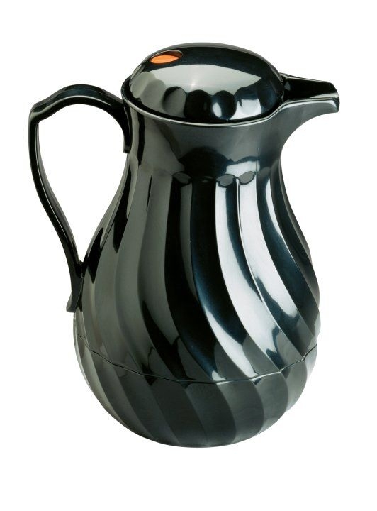 Vollrath Tilt and Pour SwirlServe Black Beverage Server, 64 Ounce Capacity -- 6 per case.