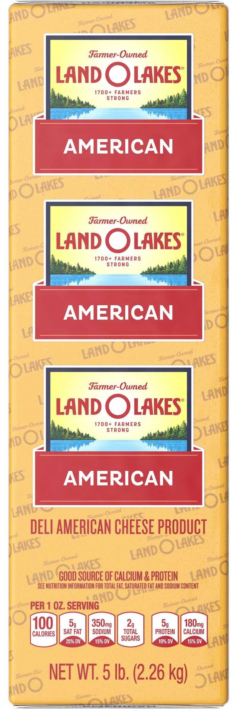 Land O Lakes American Yellow Deli American Cheese Product, 5 Pound