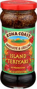 Kona Coast Island Teriyaki Sauce, 15 Ounce -- 6 per case