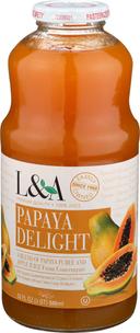L and A Papaya Delight Juice, 32 Fluid Ounce -- 6 per case