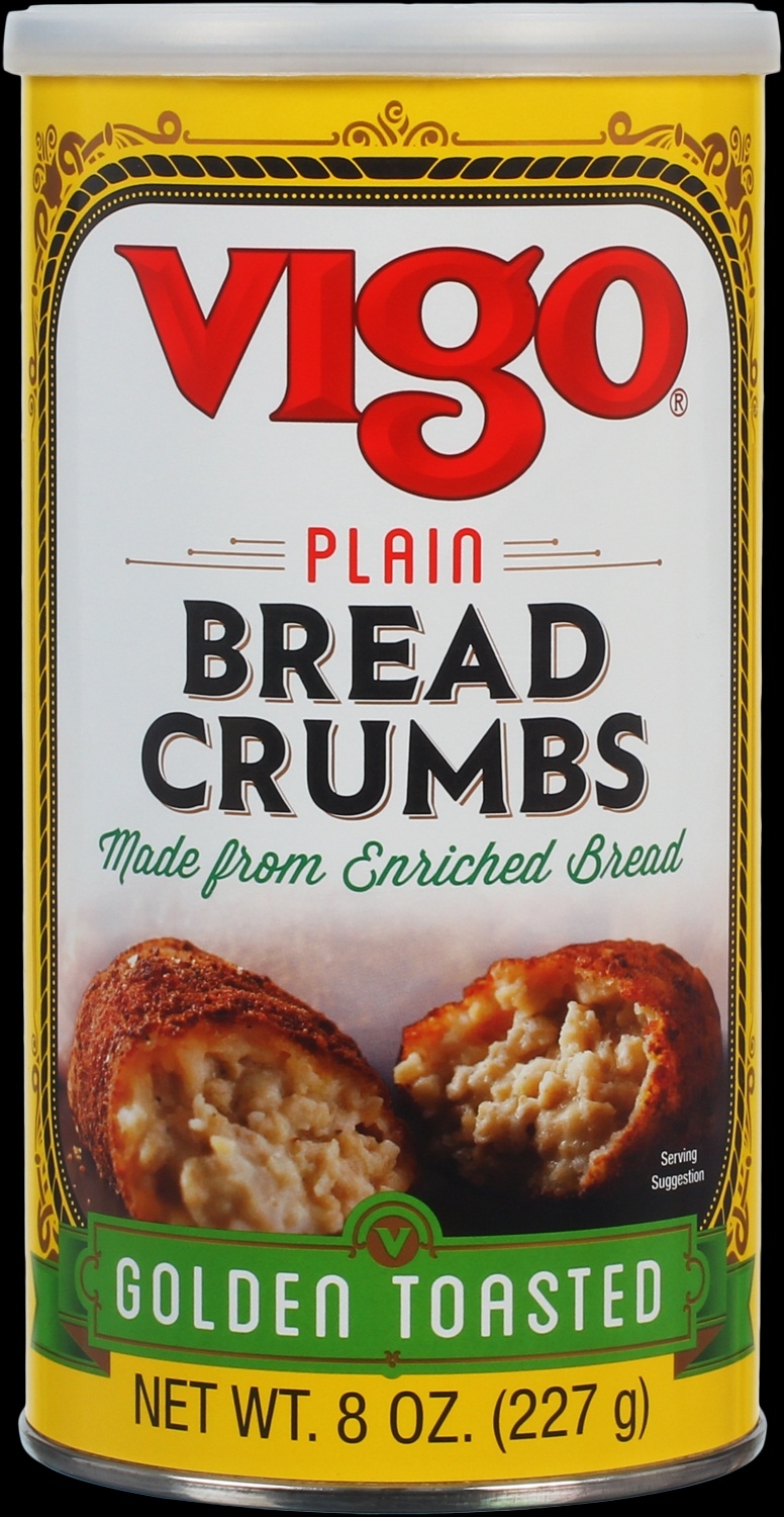 Vigo Plain Golden Toasted Bread Crumbs, 8 Ounce -- 12 per case