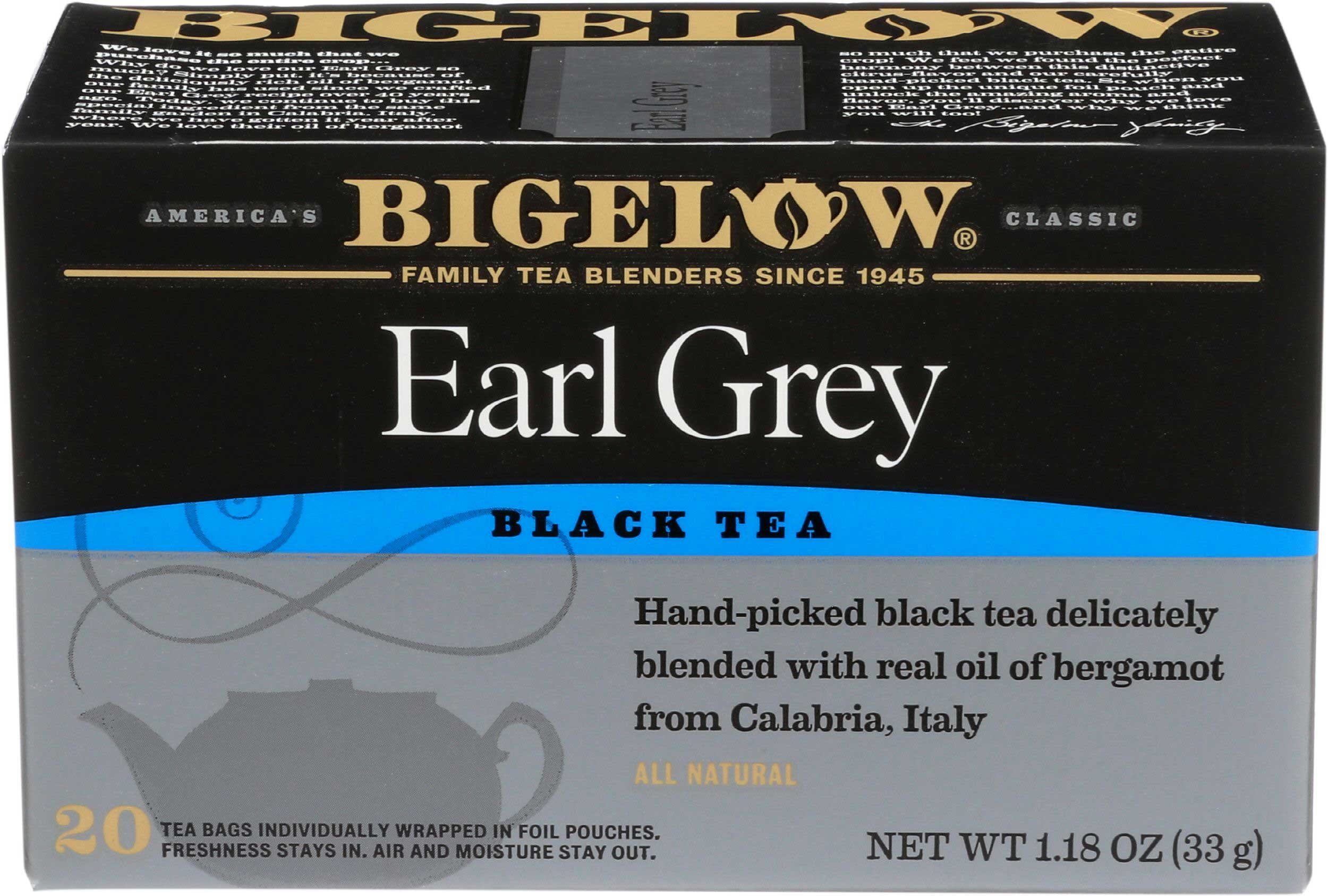 Bigelow Earl Grey Black Tea, 1.18 Ounce -- 6 per case