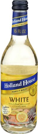 Holland House White with Lemon Flavor Cooking Wine, 16 Ounce -- 6 per case