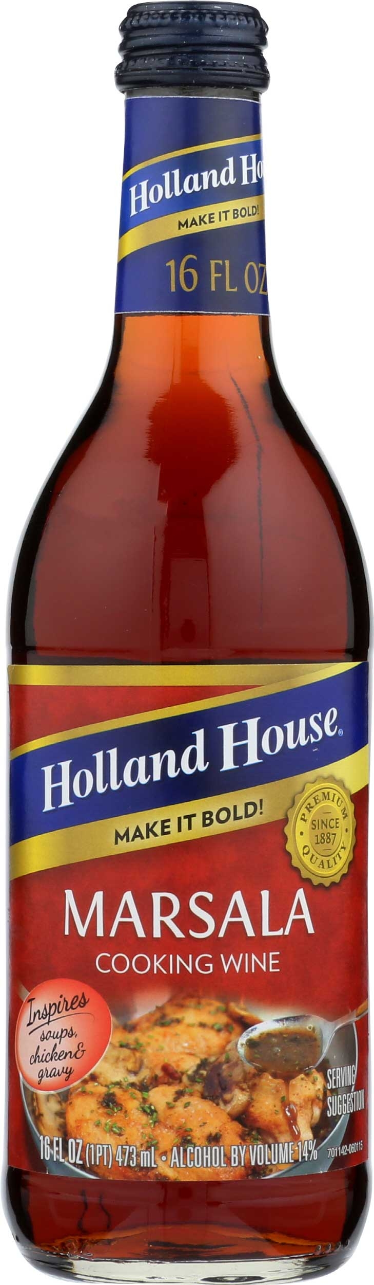 Holland House Marsala Cooking Wine, 16 Ounce -- 6 per case