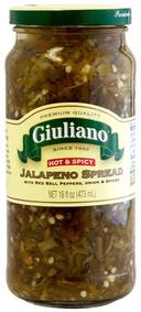 Giuliano Hot and Spicy Jalapeno Spread, 16 Ounce -- 6 per case