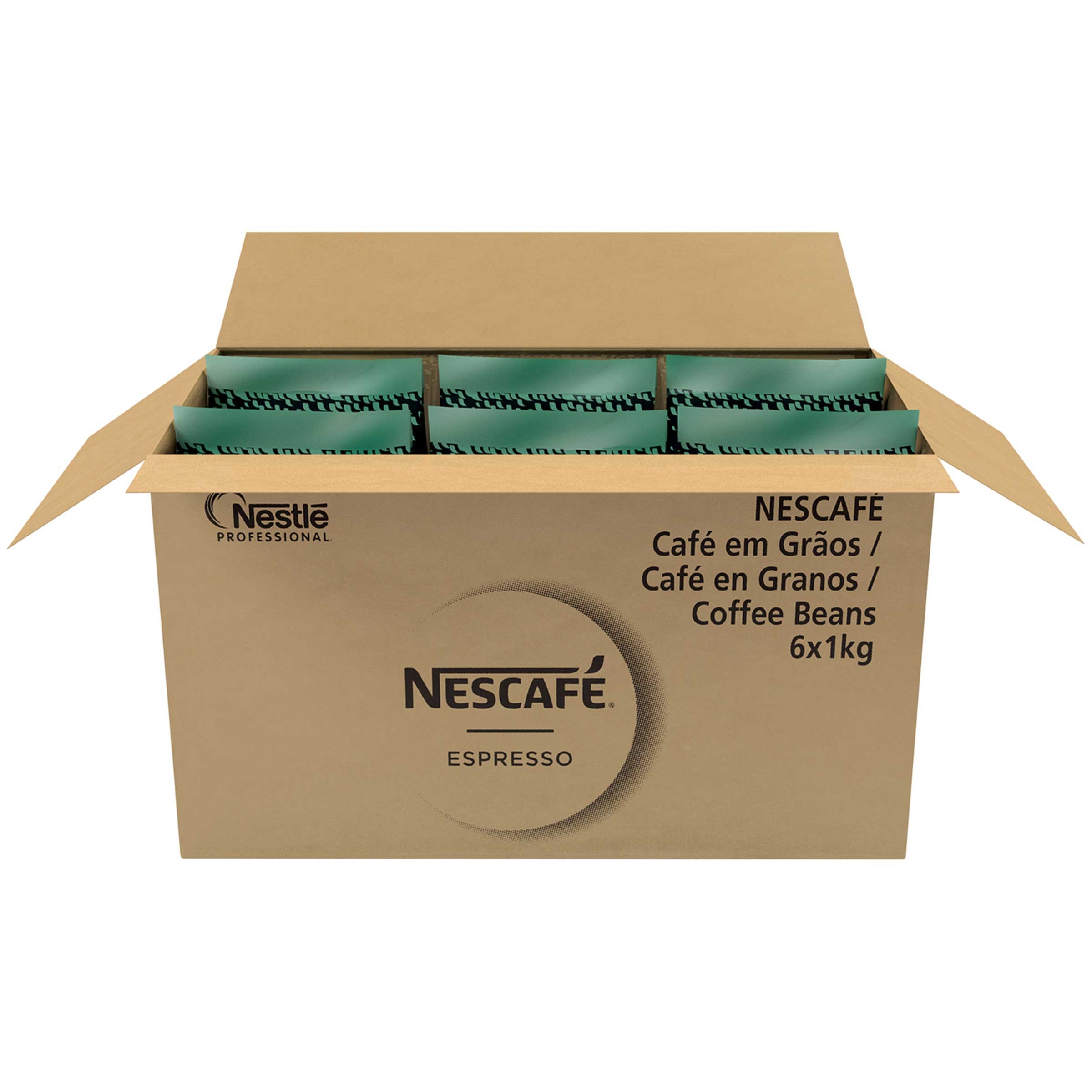 Nescafe Whole Bean Espresso, Medium Roast Coffee, 2.2 lb bag -- 6 Per Case