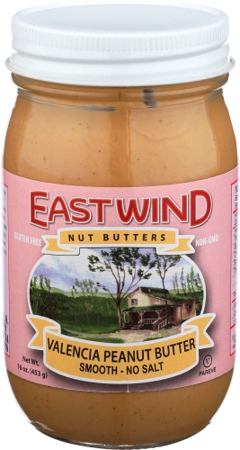 East Wind Natural Smooth Peanut Butter, 16 Ounce -- 6 per case