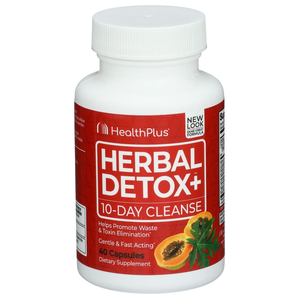 Health Plus Herbal Detox Plus 10 Day Cleanse Capsules, 40 count