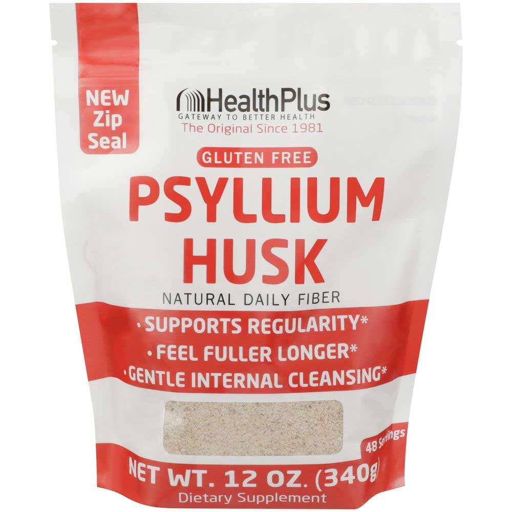 Health Plus 100 Percent Psyllium Husk, 12 Ounce