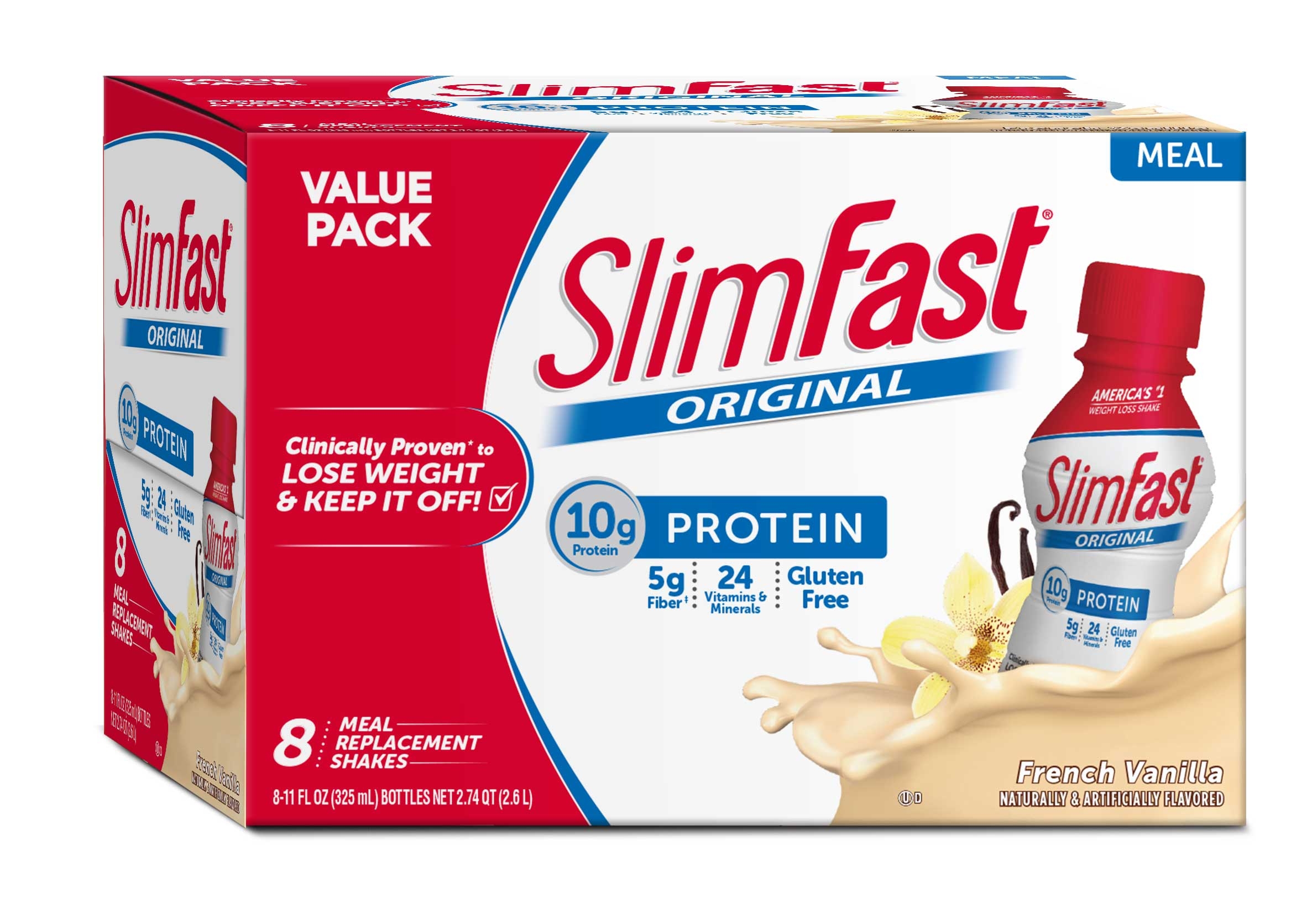 Slim Fast Ready To Drink French Vanilla Meal Replacement Shake, 11 Fluid Ounce -- 24 per case.