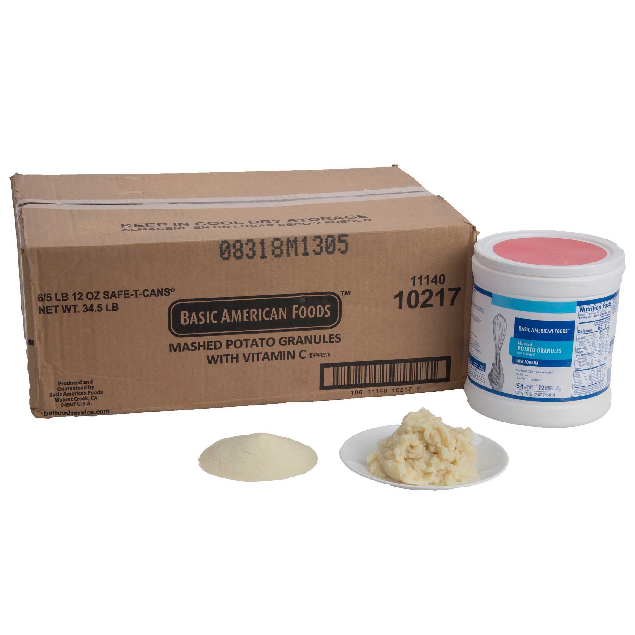 Basic American Foods Saf -T-Can Instant Mashed Potatoes, 92 Ounce -- 6 per case.