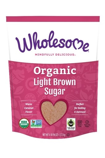 Wholesome Fair Trade Organic Light Brown Sugar, 6 Pound -- 6 per case.