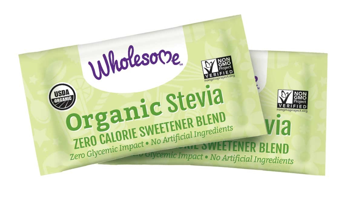 Wholesome Organic 1 Gram Stevia Packet, 1000 count per pack.
