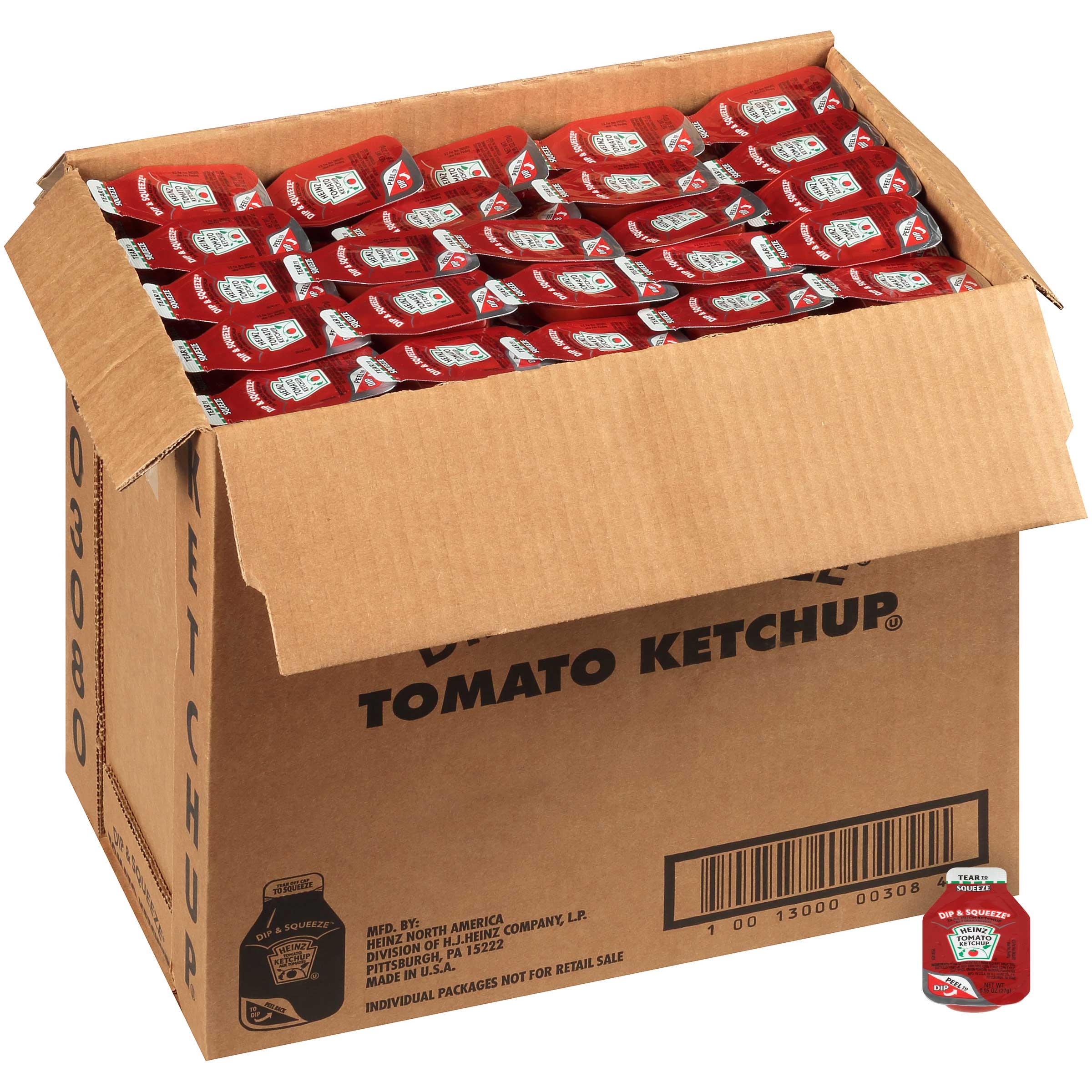 Heinz Dip and Squeeze Tomato Ketchup, 0.96 Ounce -- 500 per case.