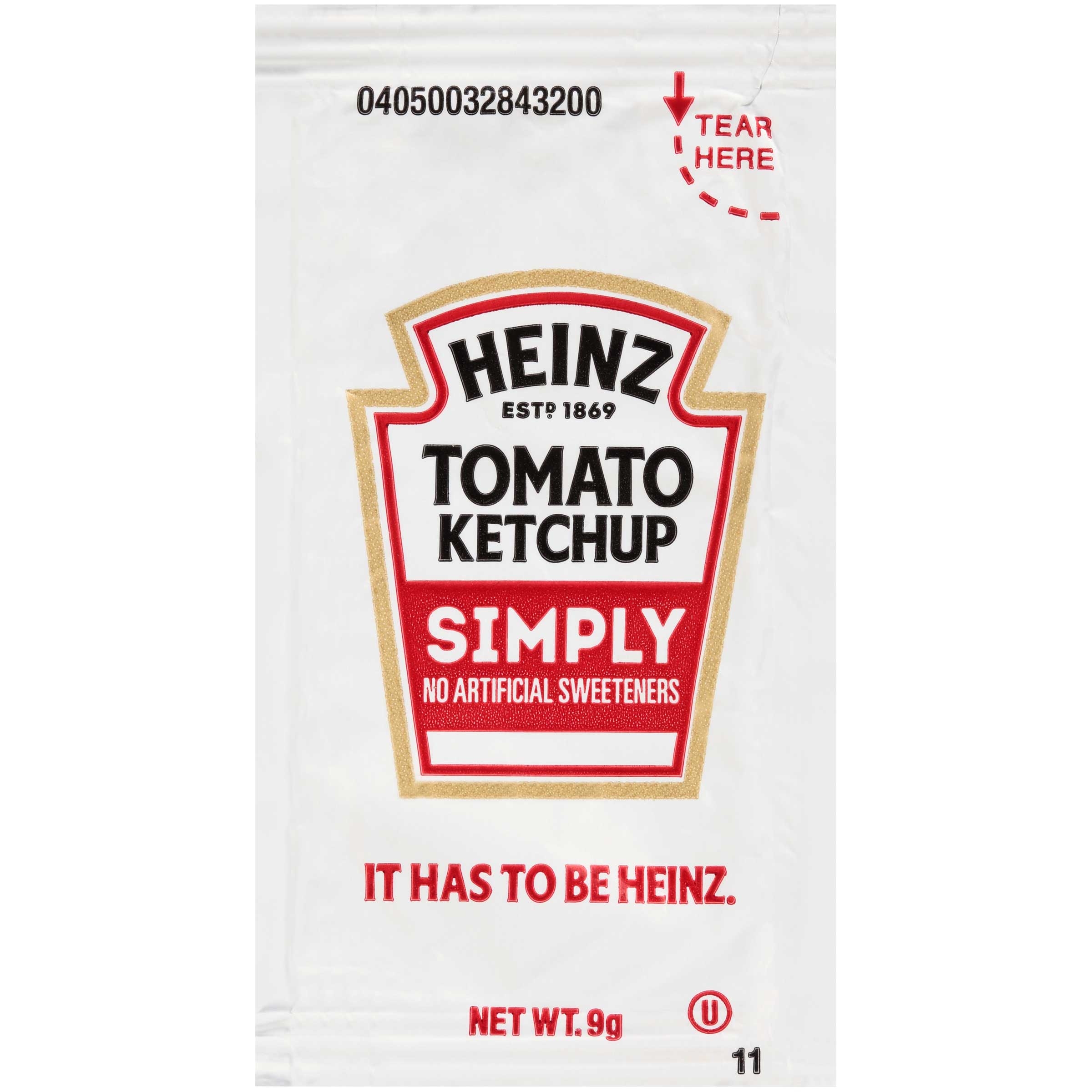 Simply Heinz Ketchup, 9 Gram -- 1000 per case.