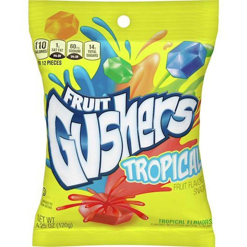 Gushers Tropical Fruit Flavored Snacks, 4.25 Ounce -- 48 per case