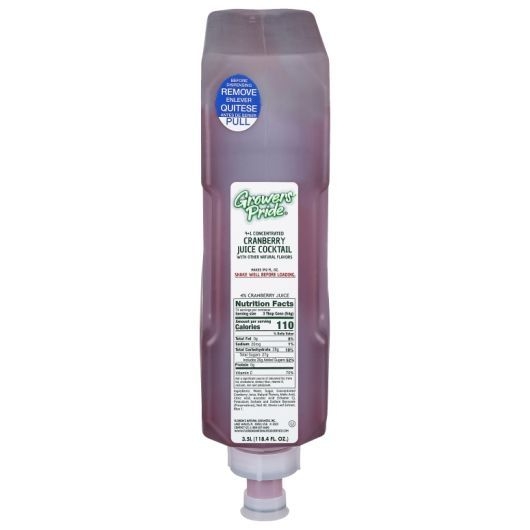 Growers Pride 4 Plus 1 Concentrated Cranberry Juice Cocktail, 3.5 Liter -- 3 per case