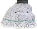 Carlisle Flo-Pac 4 Ply Cotton Medium Green Band Loop End Mop, 1 inch -- 12 per case