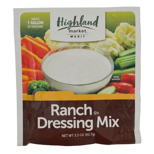 Highland Market Merit Ranch Dressing Mix, 3.2 Ounce Packet -- 18 per case