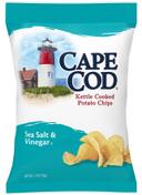 Cape Cod Sea Salt and Vinegar Potato Chips, 2 Ounce -- 6 per case.