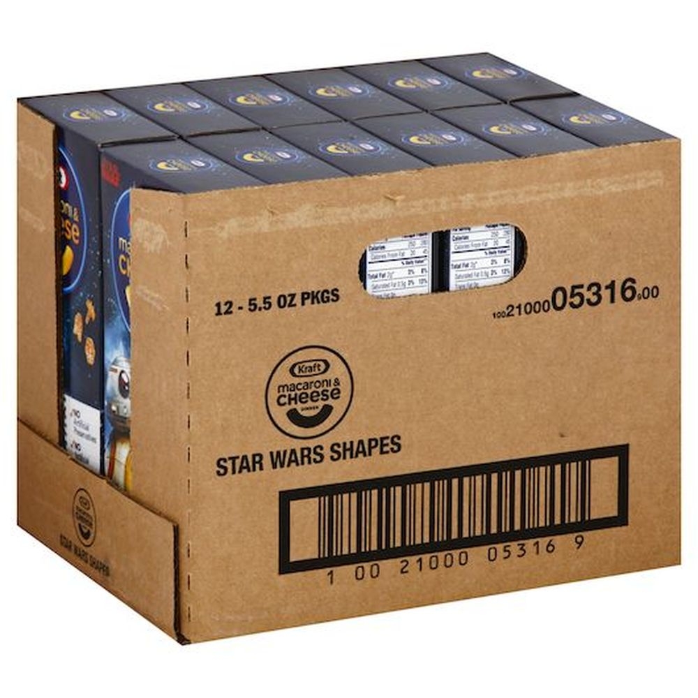 Kraft Shapes Mac and Cheese Dinner, 5.5 Ounce -- 12 per case