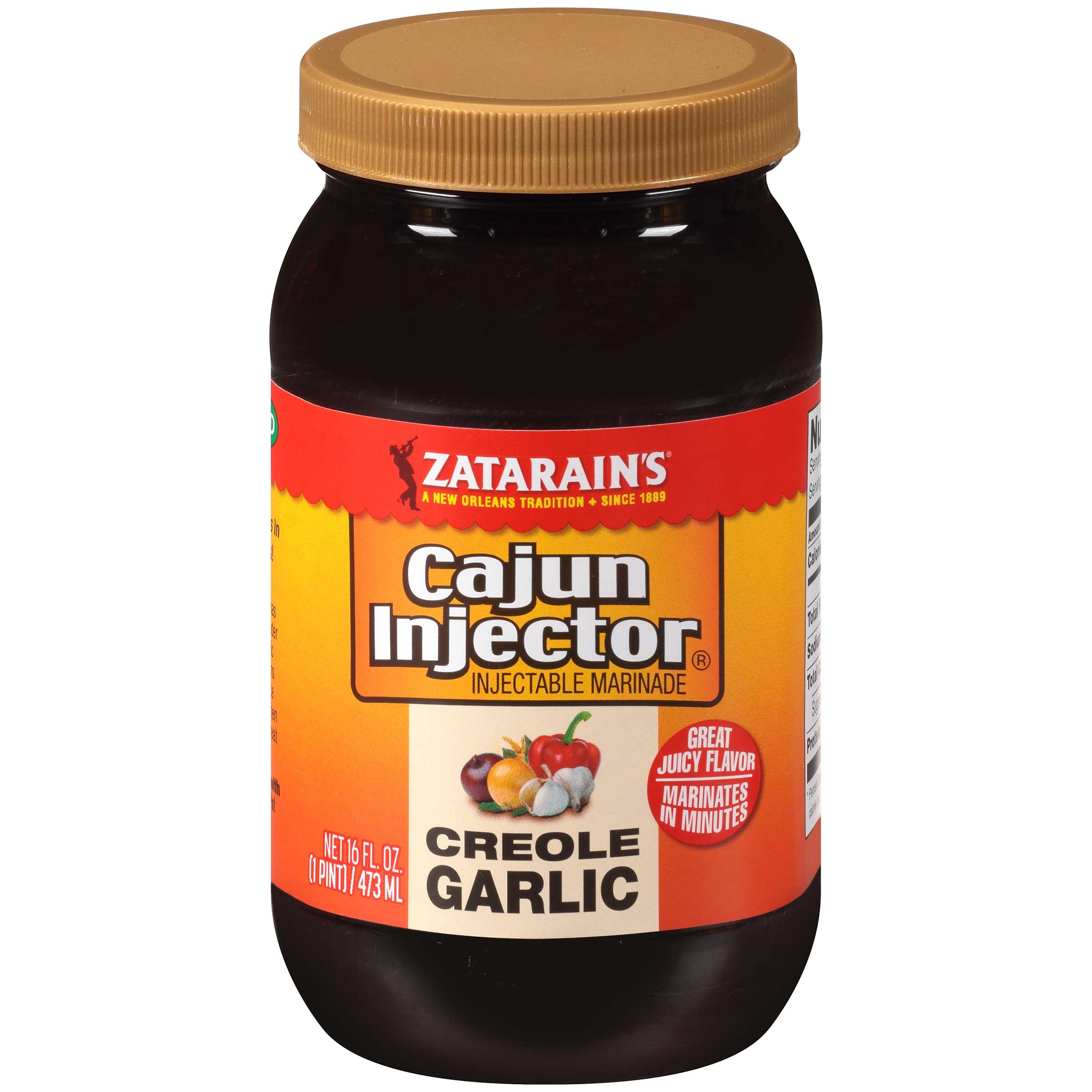 Gonnella Baking Company Cajun Injectors Creole Garlic Marinade, 16 Ounce -- 6 per case.