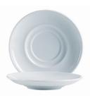 Arcoroc Rondo Extra Strong Porcelain Bouillon Saucer, 6.75 inch -- 24 per case.