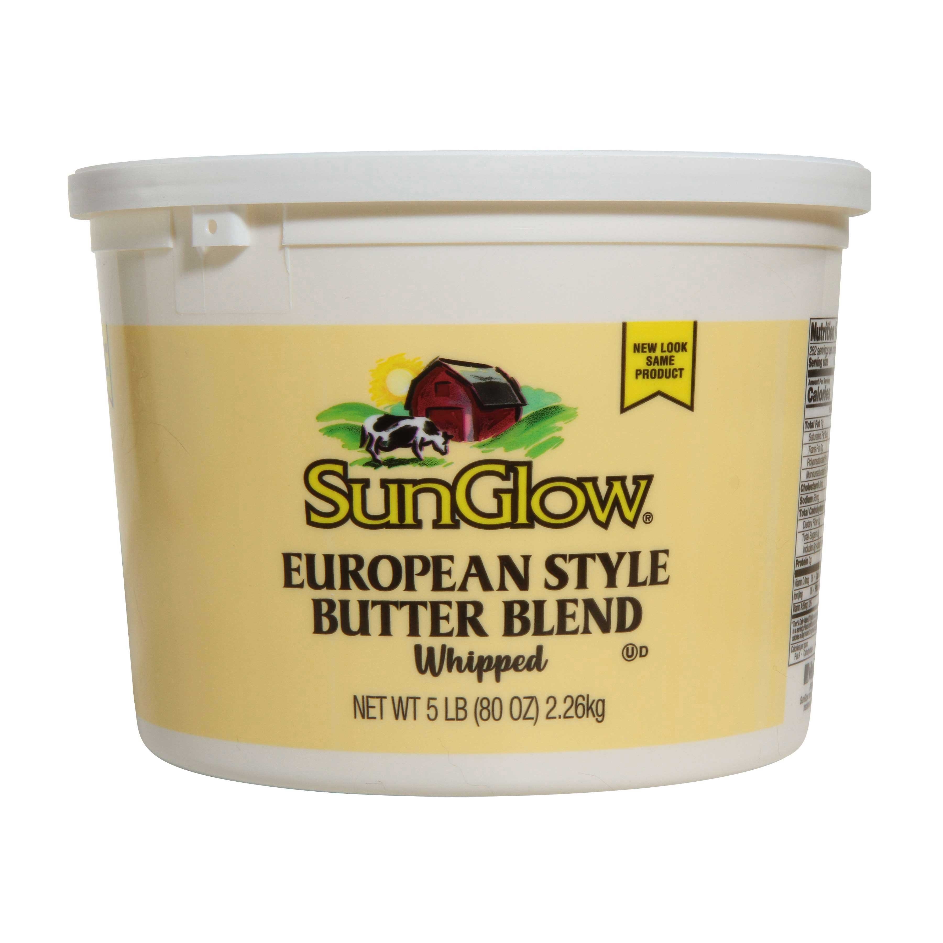 Ventura Foods SunGlow European Style Whipped Butter Blend, 5 Pound -- 4 per case.