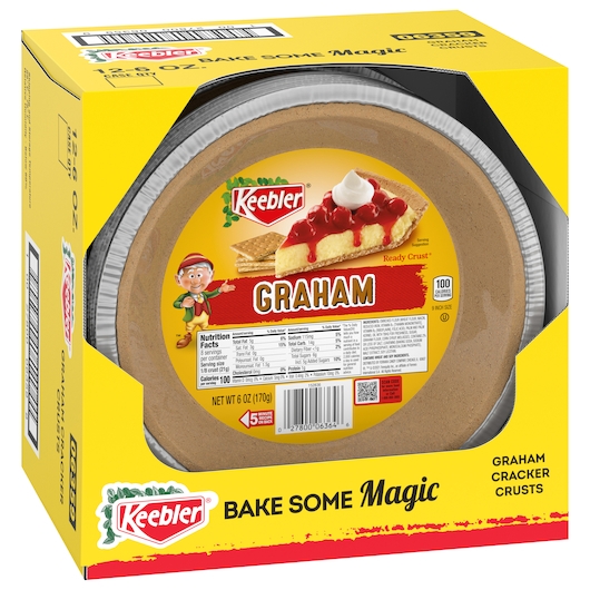 Keebler Ready Crust 9 inch Graham Cracker Pie Crust, 6 Ounce Tin -- 24 per case