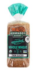 Alvarado St. Bakery Thin Sliced Sprouted Whole Wheat Bread, 19 Ounce -- 6 per case