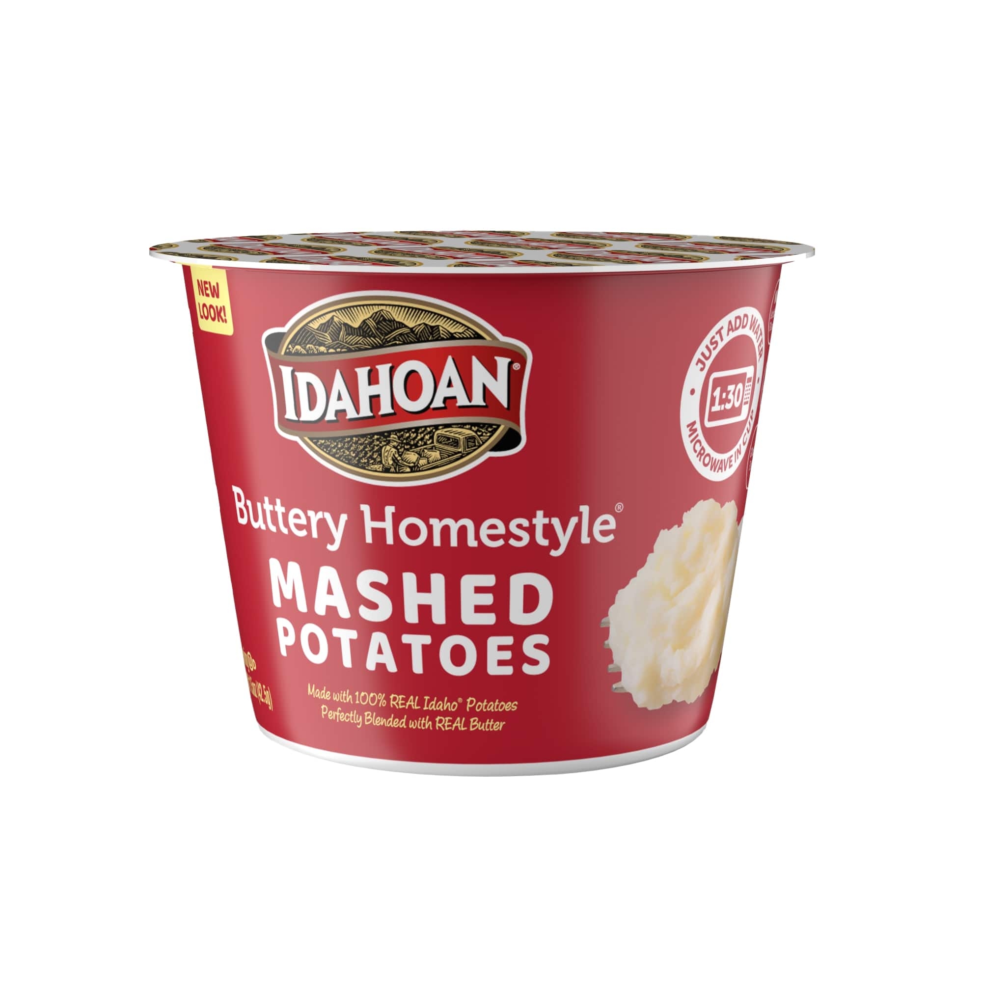 Idahoan Buttery Homestyle Mashed Potatoes, 1.5 Ounce Cup -- 10 per case.