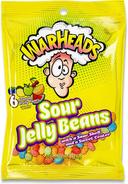 Warheads Sour Jelly Beans, 5 Ounce Peg Bag -- 12 per case