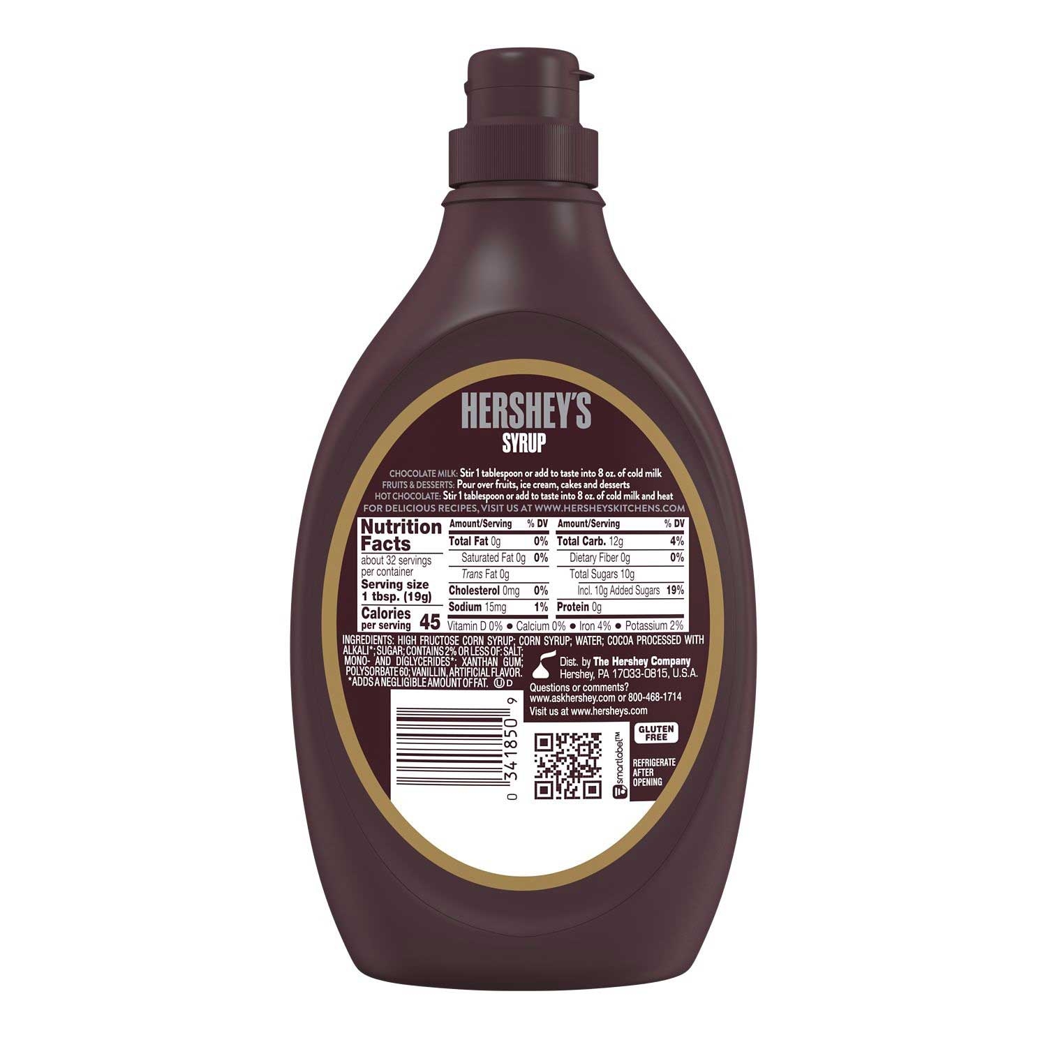 Hershey's Special Dark Chocolate Syrup, 22 Ounce Bottle -- 12 per case
