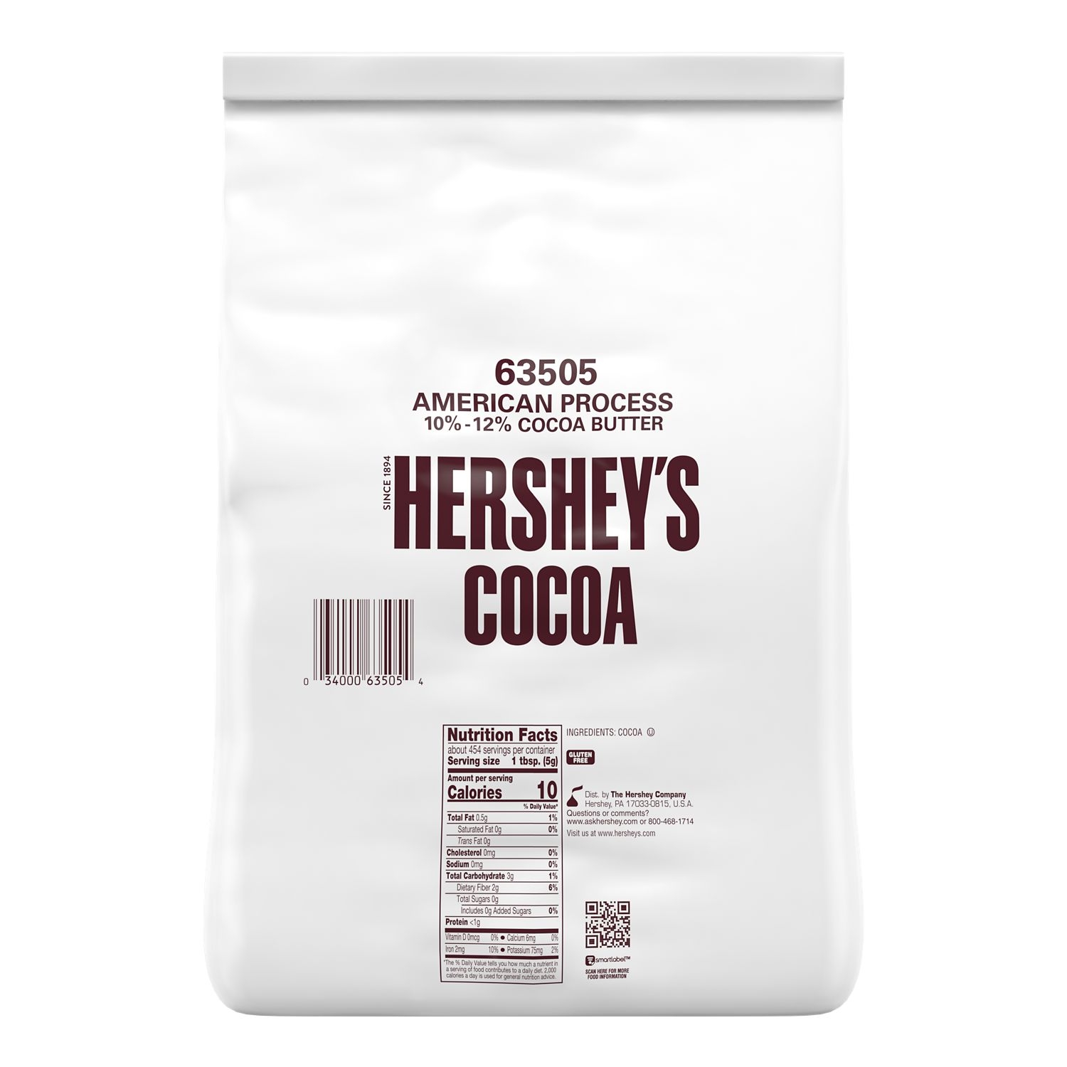 Hersheys American Process 10 - 12 Percent Cocoa Powder, 5 Pound -- 6 per case