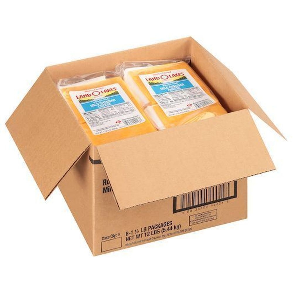 Land O Lakes Interleaf Readipac Yellow Sliced Mild Cheddar Cheese, 1.5 Pound -- 8 per case