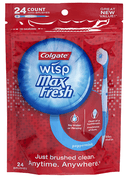 Colgate Wisp Max Portable Fresh Peppermint Mini Brush - 24 per pack -- 4 packs per case.