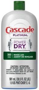 Cascade Platinum Dishwasher Rinse Aid, 30.5 Ounce -- 6 per case