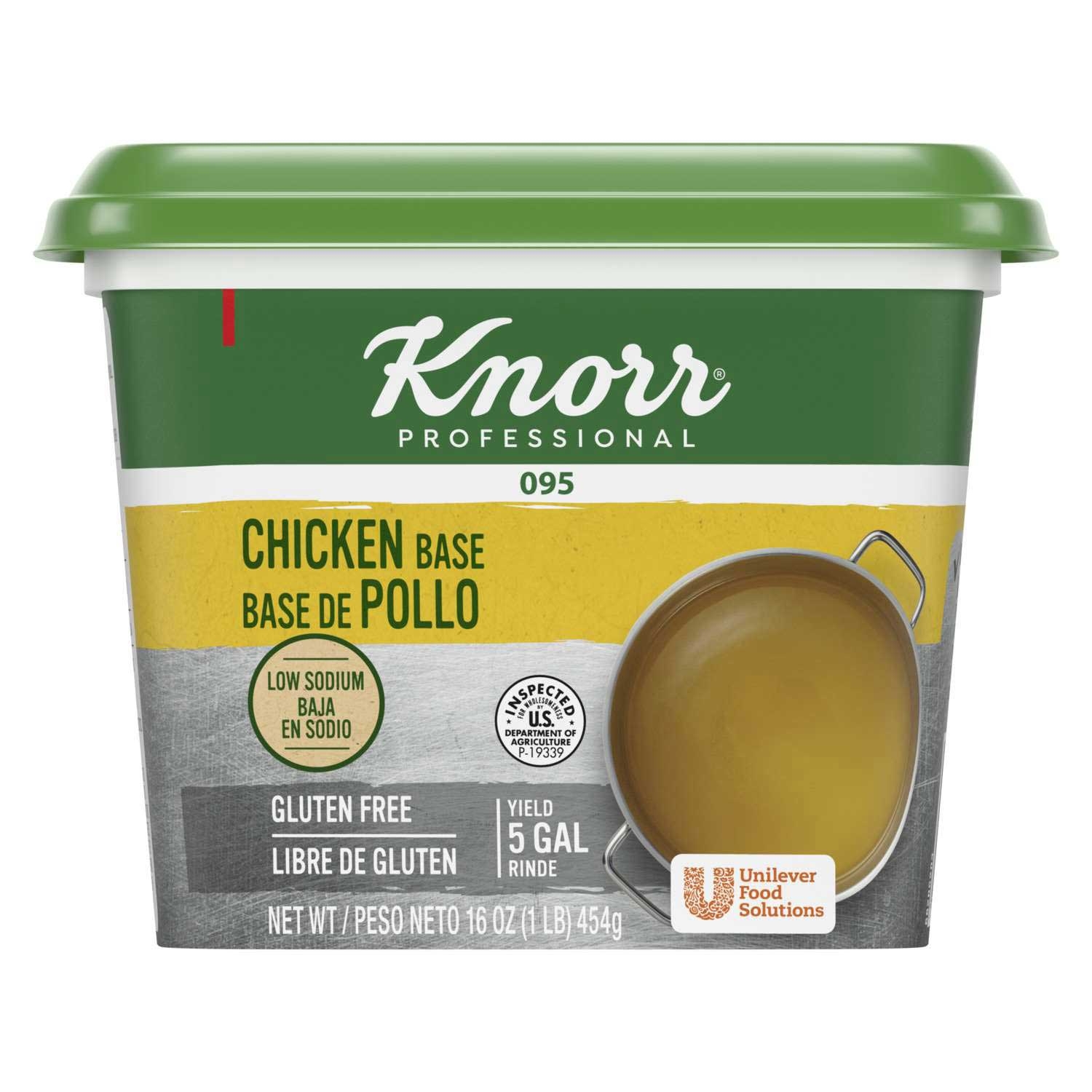 Knorr Professional 095 Low Sodium Chicken Stock Base, 1 pound -- 12 per case