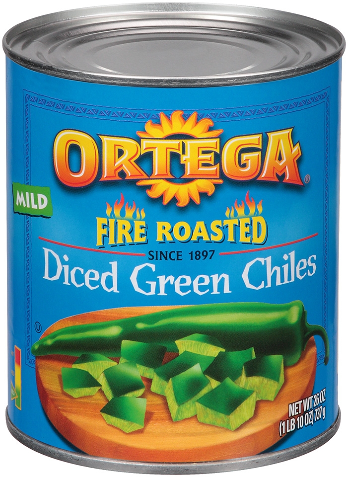 Ortega Diced Green Chiles - 26 oz. can, 12 cans per case
