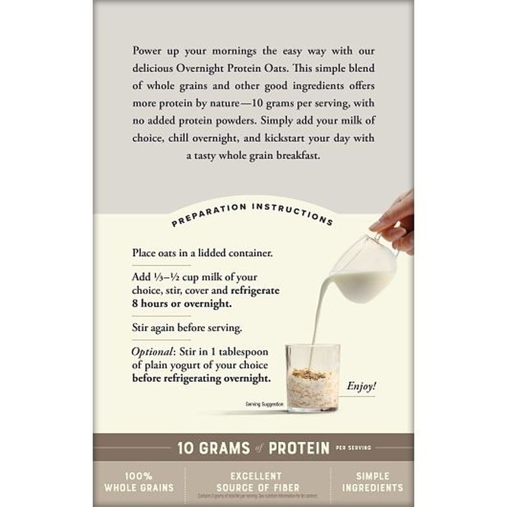 Bobs Red Mill 60 Gram Vanilla Almond Overnight Protein Oats, 4 count -- 4 per case