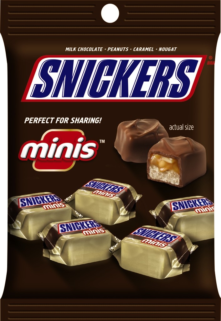 Snickers Miniature Candy Bar, 4.4 Ounce -- 12 per case.