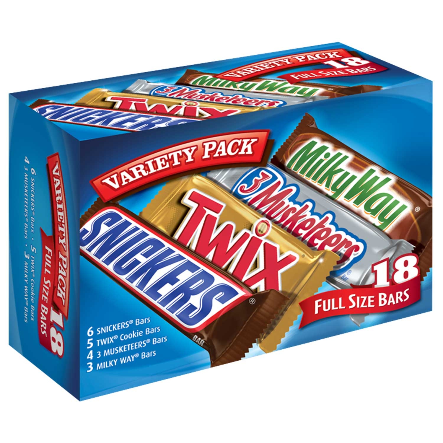 Mars Single Chocolate Candy - Variety Pack, 33.31 Ounce -- 10 per case.