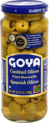 Goya Cocktail Pitted Olive, 5.5 Ounce -- 24 per case.