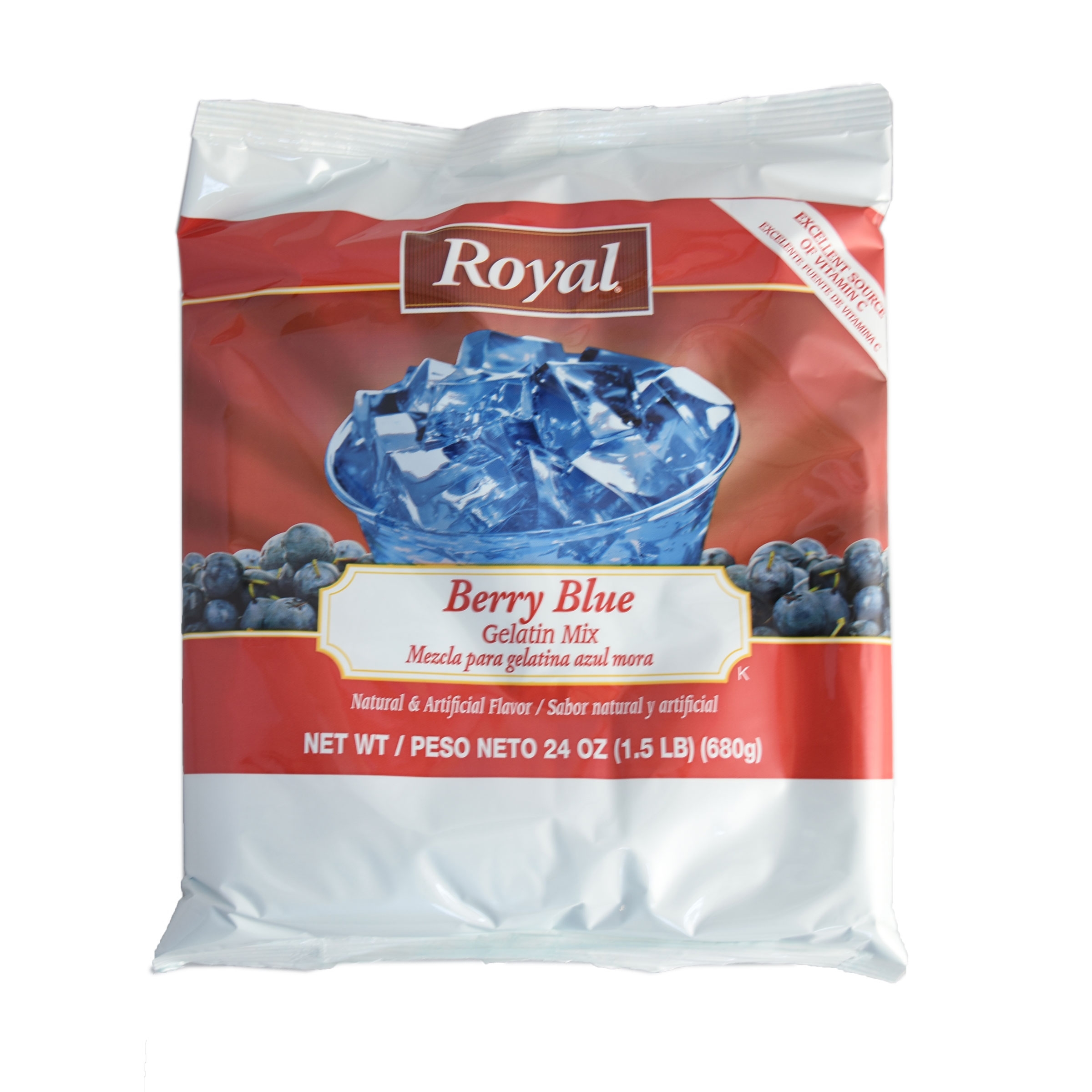 Royal Berry Blue Gelatin, 24 Ounce -- 12 per case.