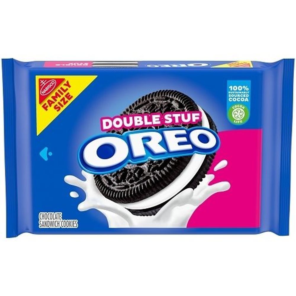 Oreo Family Size Original Double Stuf Chocolate Sandwich Cookies, 18.71 Ounce -- 12 per case