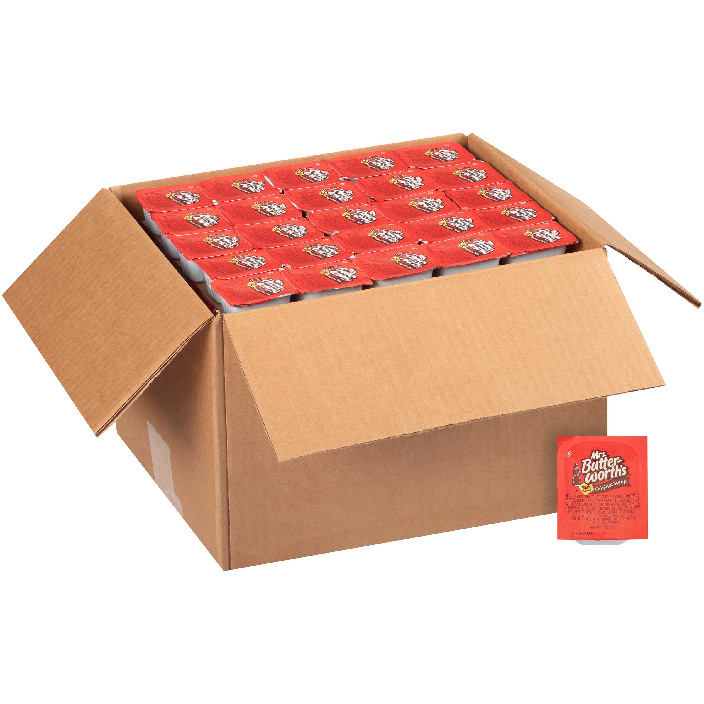 Portion Pac Mrs.ButtersWorth Syrup, 1 Ounce -- 200 per case.